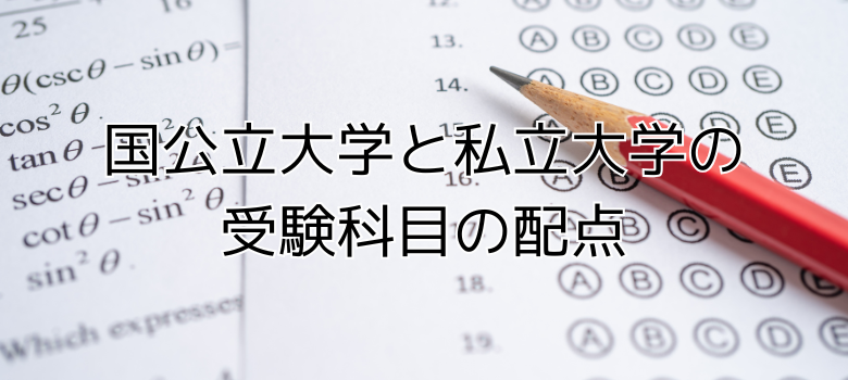 受験科目の配点