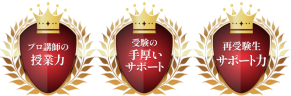 プロ講師の授業力充実度 受験サポート充実度 第1位　再受験生サポート力満足度